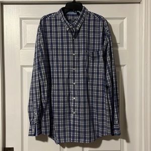 EUC Men’s Izod Non-iron Stretch Button Down Long Sleeve Shirt